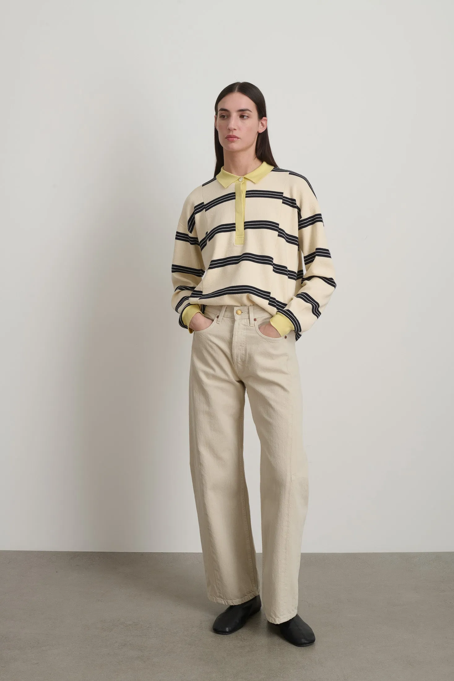 Slim Lasso Jean Chalk Overdye sold by B Sides Jeans