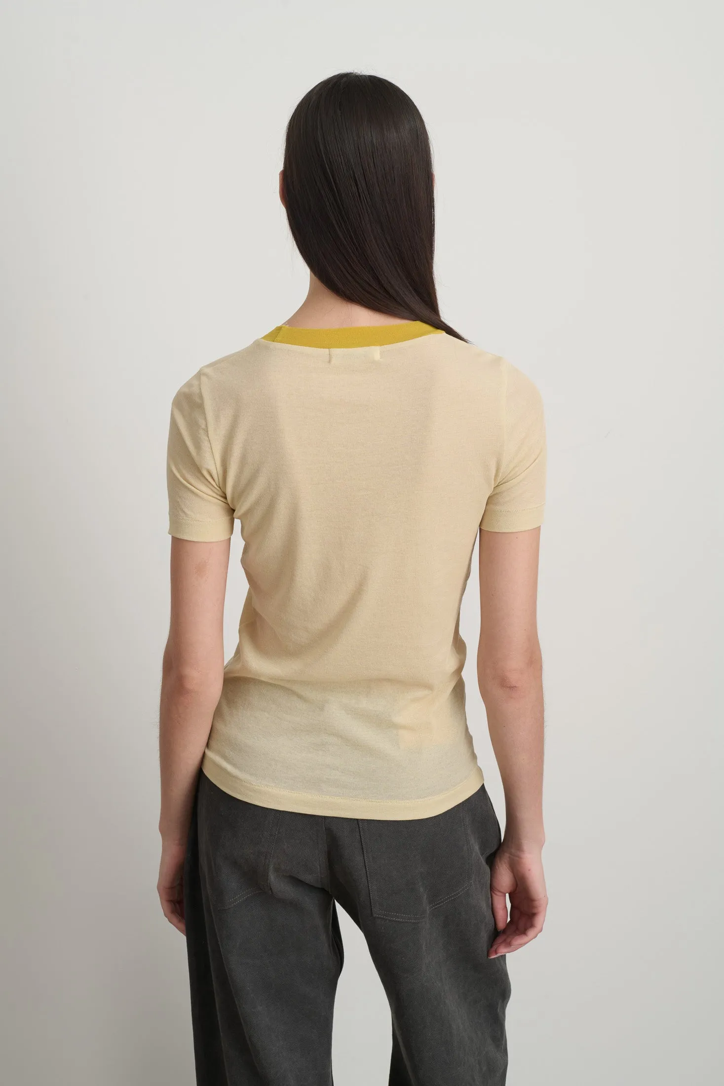 Ringer Tee Light Yellow/Yellow sold by B Sides Jeans product image thumbnail 2