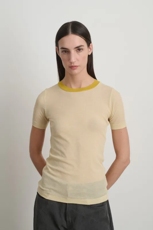 Ringer Tee Light Yellow/Yellow made by B Sides Jeans