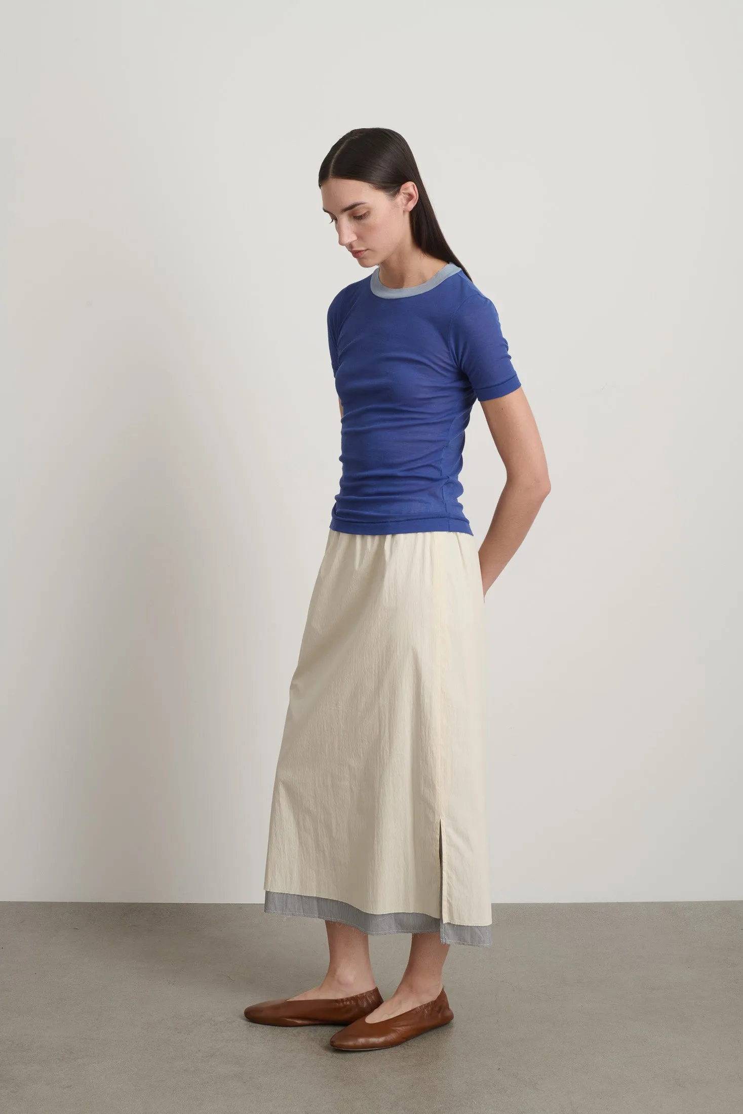 Ringer Tee Bright Blue/Light Blue sold by B Sides Jeans product image thumbnail 4