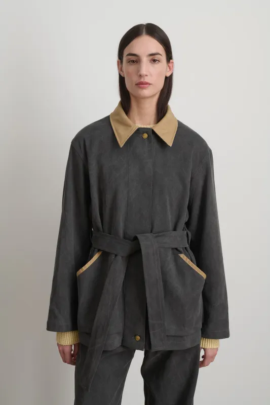 Workwear Jacket Washed Black sold by B Sides Jeans