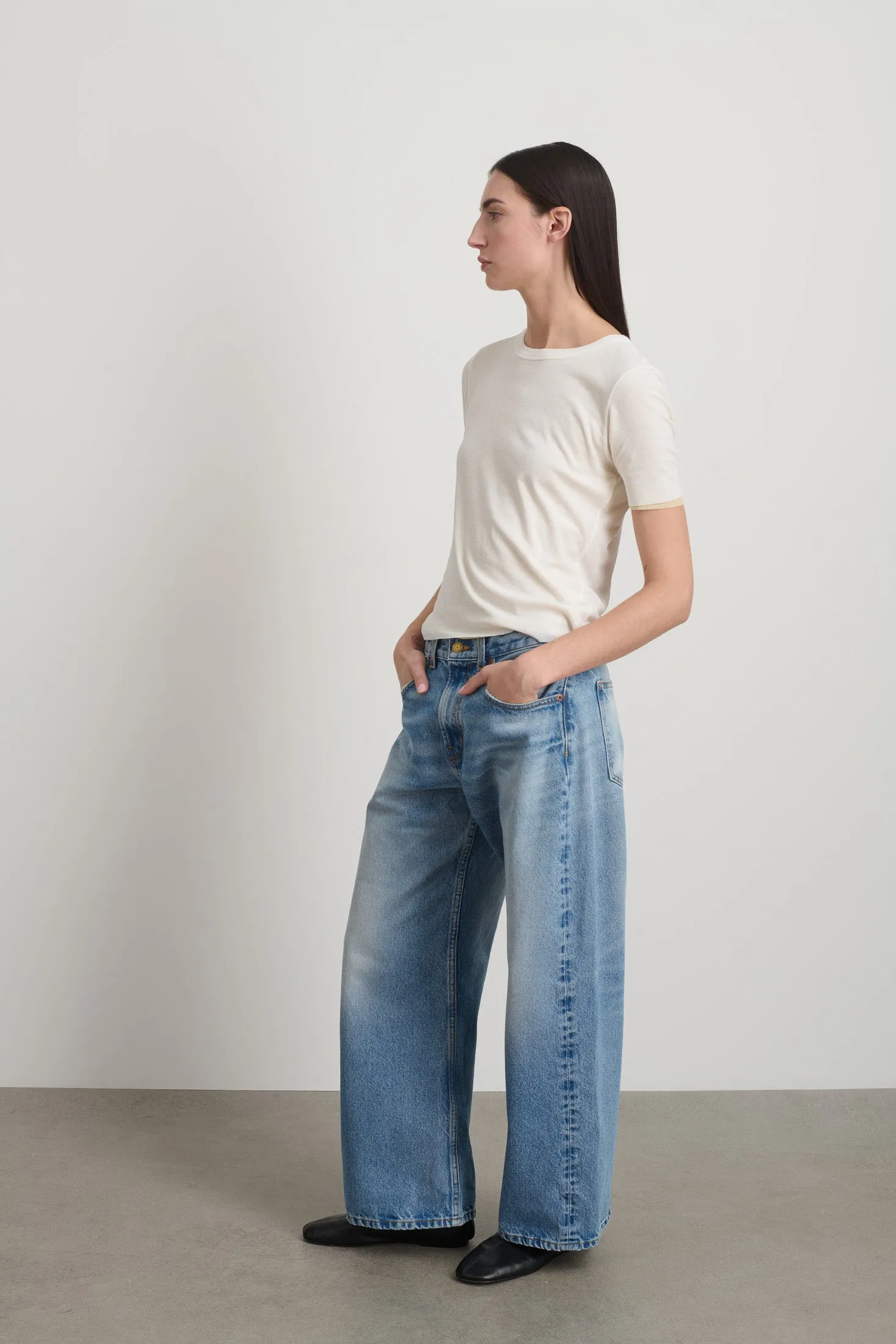 Double Tee White/Pale Yellow sold by B Sides Jeans product image thumbnail 4