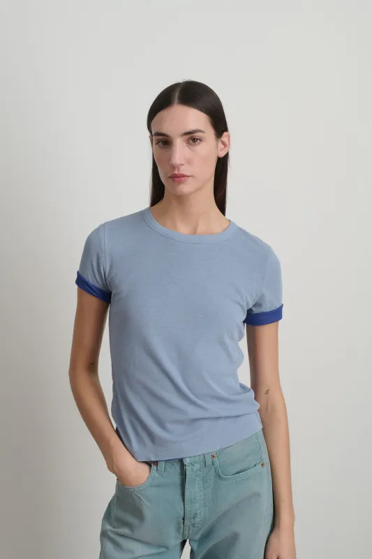 Double Tee Light Blue/Bright Blue made by B Sides Jeans