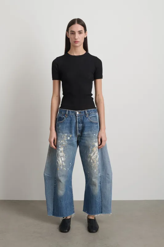 Vintage Lasso Jean Classic Indigo Hand Painted made by B Sides Jeans