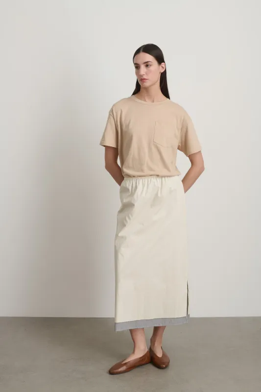 Slip Skirt Oyster / Black White Stripe made by B Sides Jeans