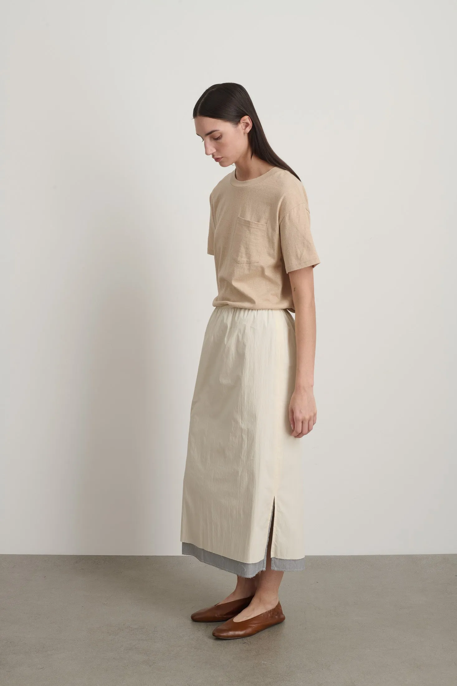 Slip Skirt Oyster / Black White Stripe sold by B Sides Jeans product image thumbnail 3
