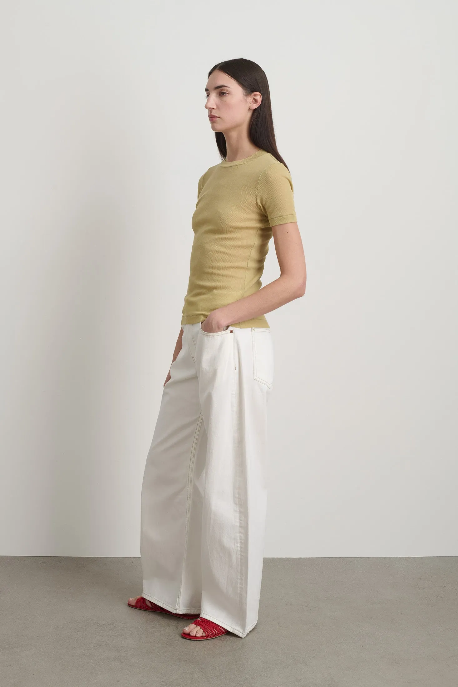 Vivien Rib Tee Honey sold by B Sides Jeans product image thumbnail 4
