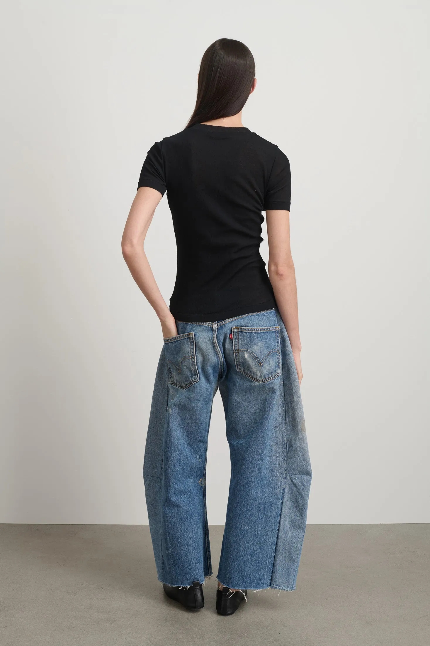 Vivien Rib Tee Black sold by B Sides Jeans product image thumbnail 5