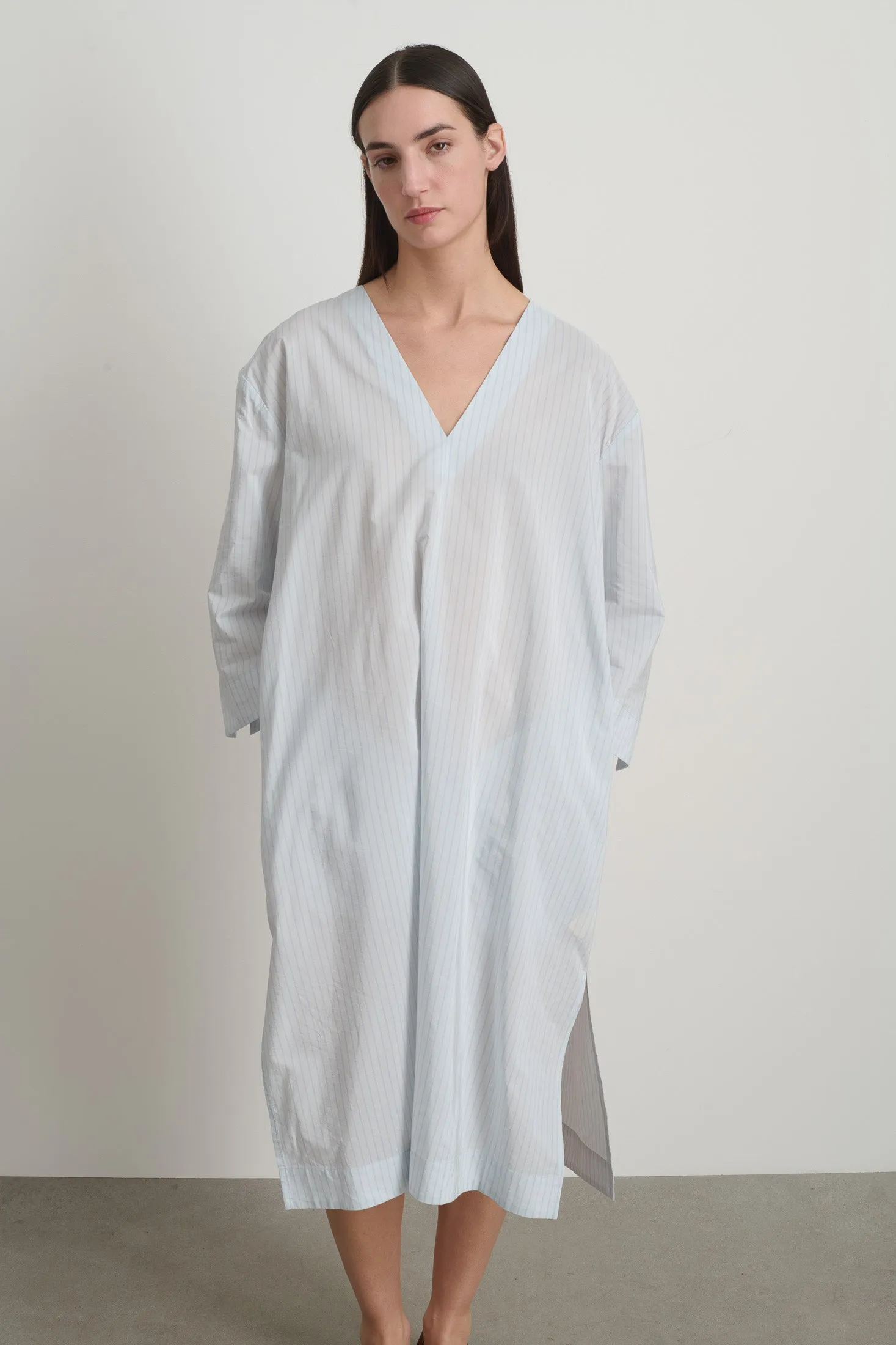 Vee Shift Dress Light Blue Stripe sold by B Sides Jeans product image thumbnail 5