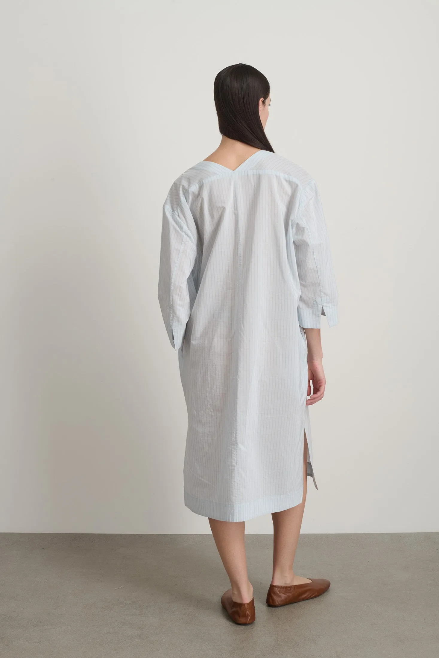 Vee Shift Dress Light Blue Stripe sold by B Sides Jeans product image thumbnail 3