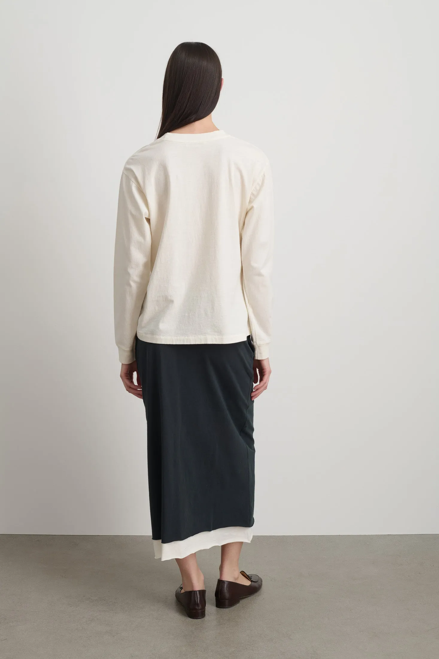 Long Sleeve Double Pocket Tee Oyster Overdye sold by B Sides Jeans product image thumbnail 5