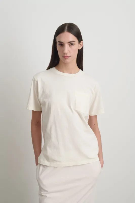 Pocket Tee Oyster Overdye made by B Sides Jeans