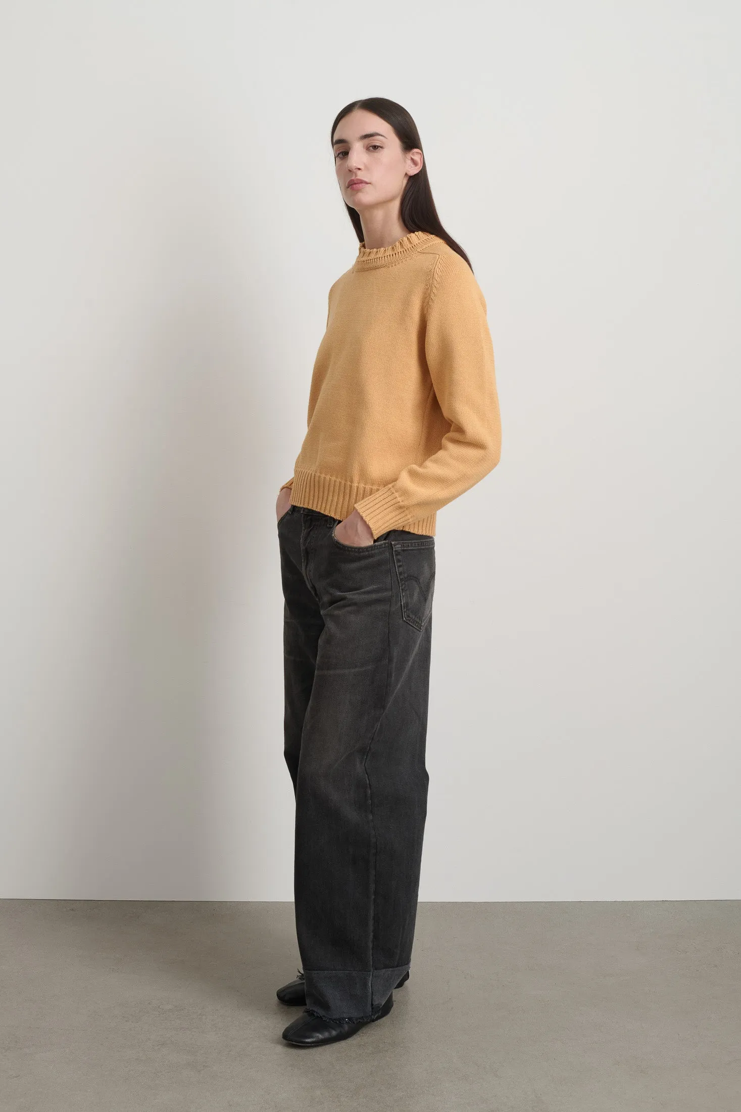 Basket Weave Crewneck Apricot sold by B Sides Jeans product image thumbnail 4