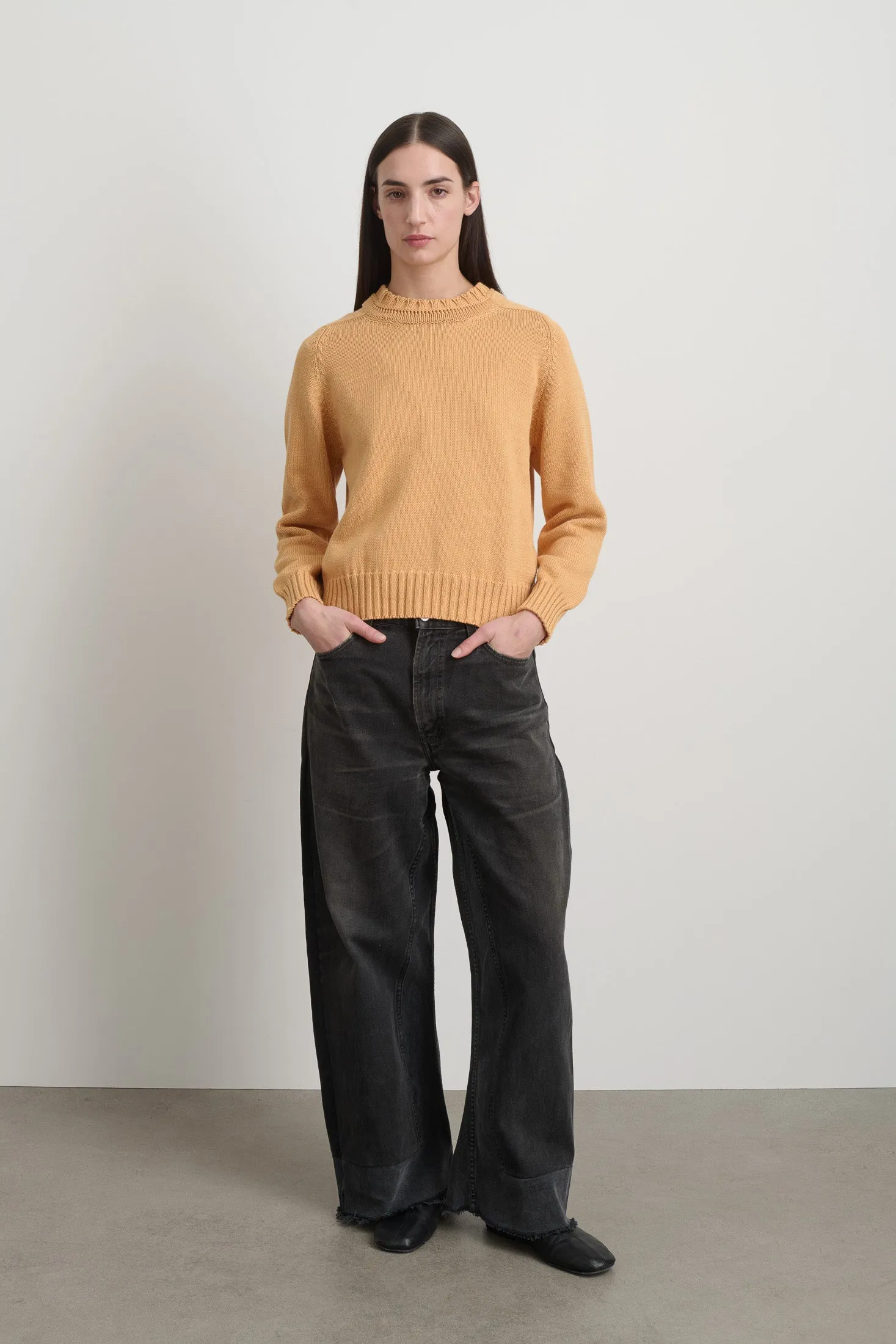 Basket Weave Crewneck Apricot sold by B Sides Jeans product image thumbnail 3