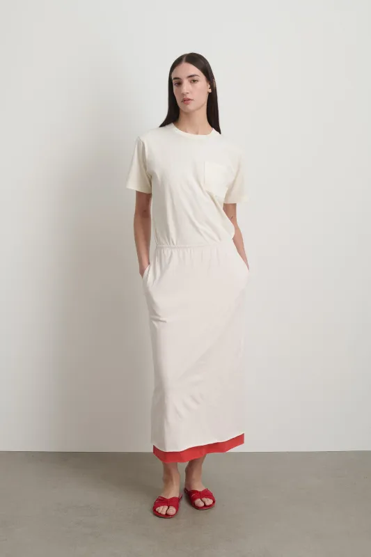 Slip Skirt Oyster / Geranium Overdye made by B Sides Jeans