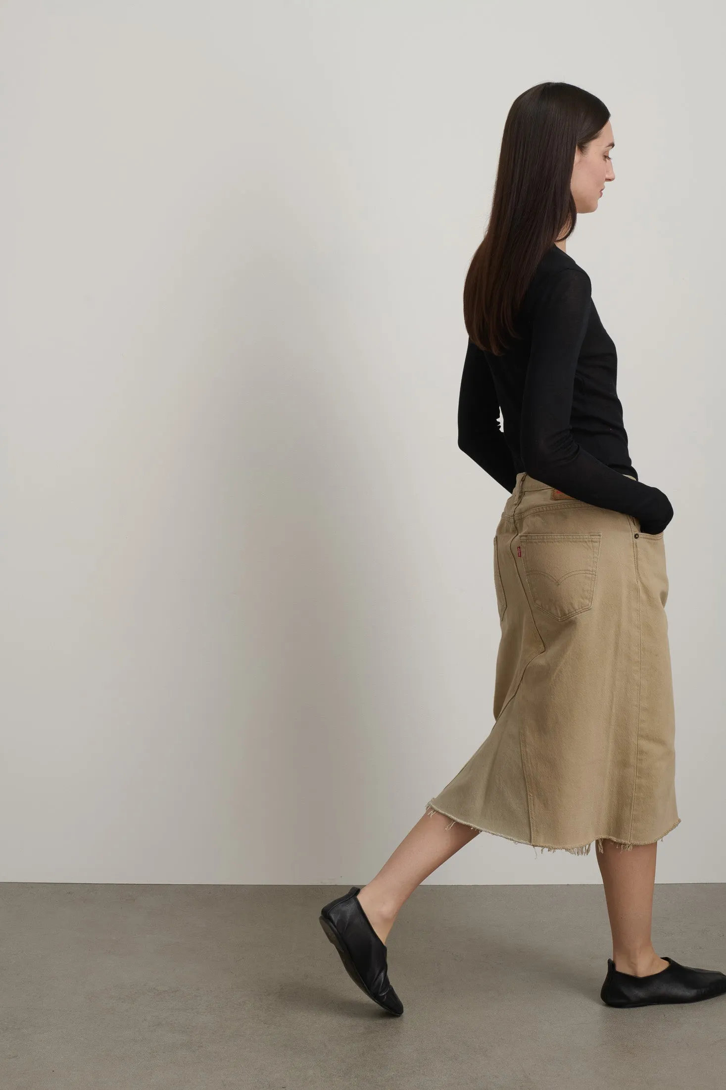 Vintage Skirt Vintage Khaki sold by B Sides Jeans product image thumbnail 4