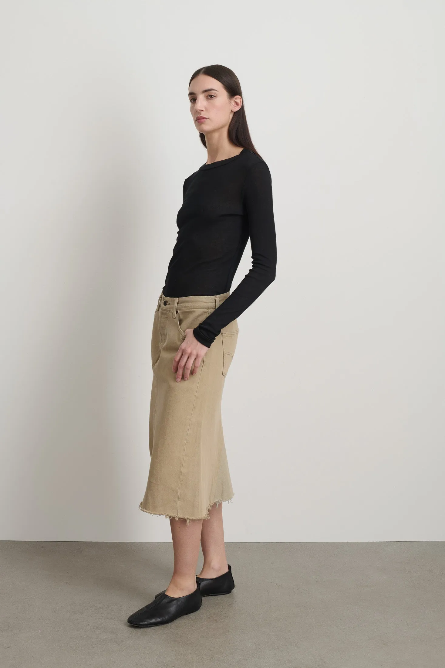 Vintage Skirt Vintage Khaki sold by B Sides Jeans product image thumbnail 2