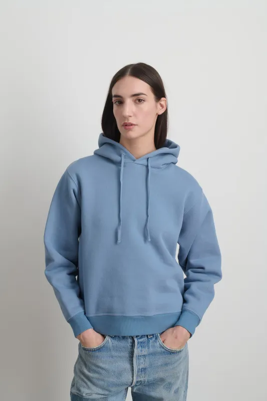 Hoodie Celery Chalk Blue Overdye made by B Sides Jeans