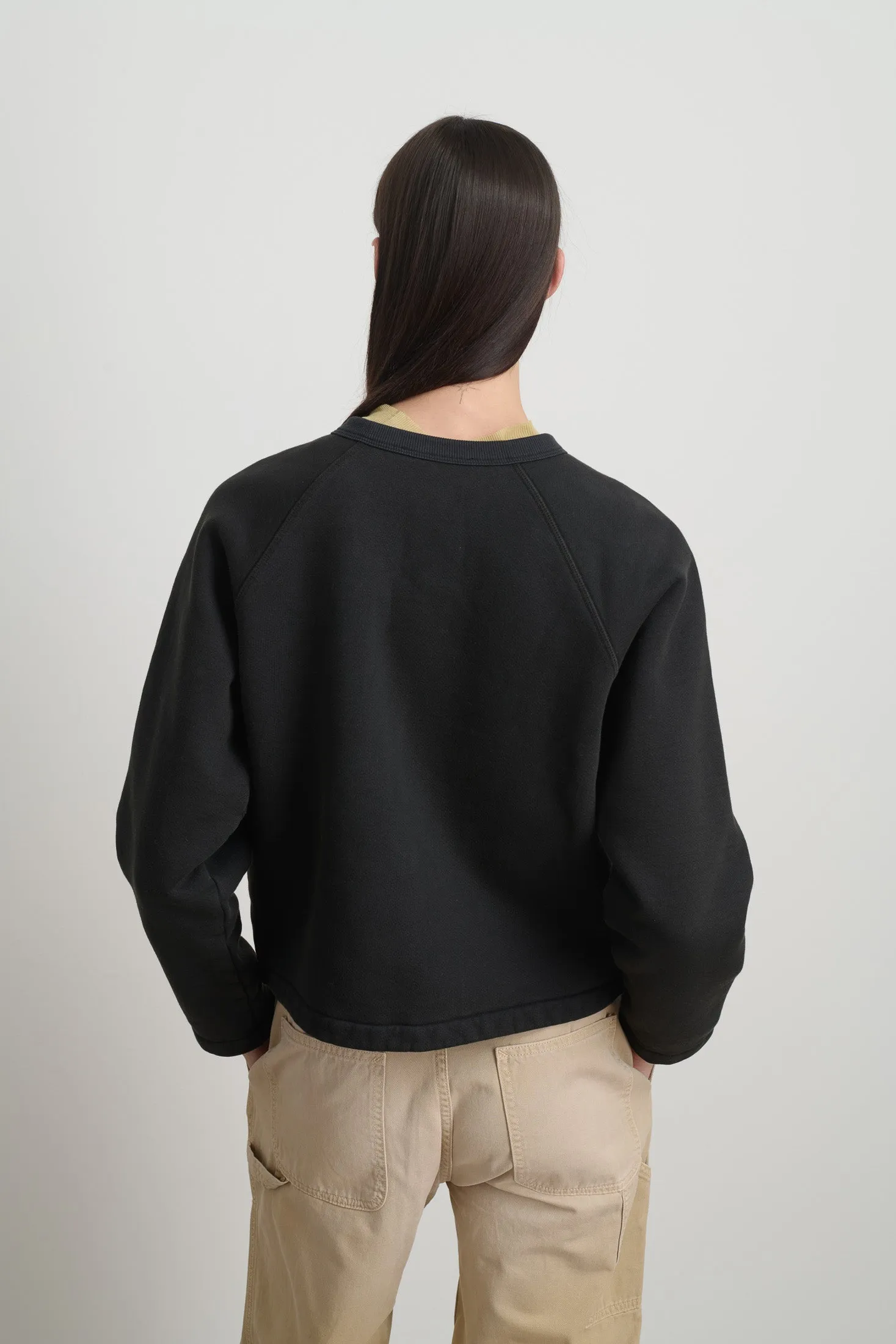 Snap Cardigan Faded Black Overdye sold by B Sides Jeans product image thumbnail 2