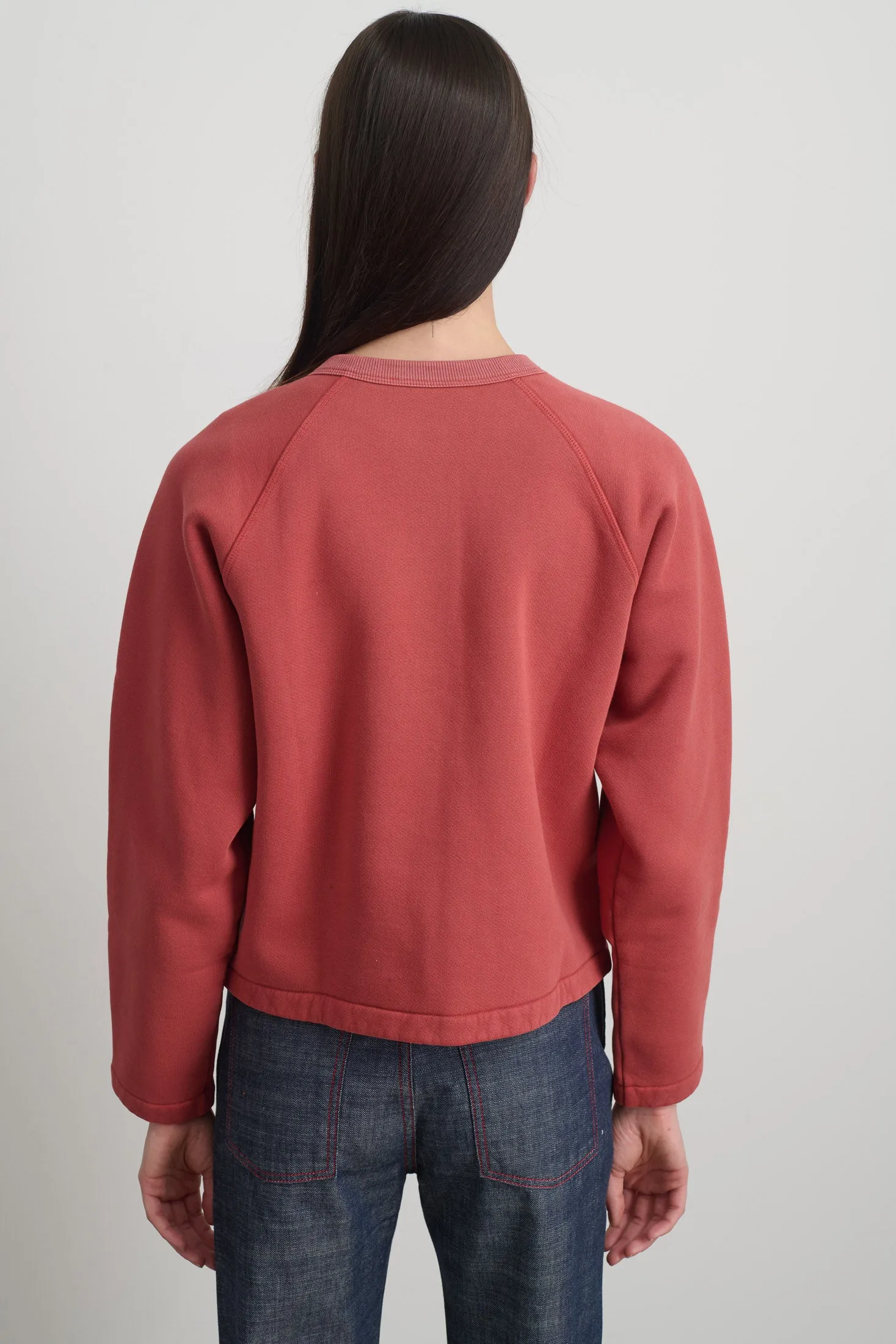 Snap Cardigan Faded Tomato Overdye sold by B Sides Jeans product image thumbnail 2