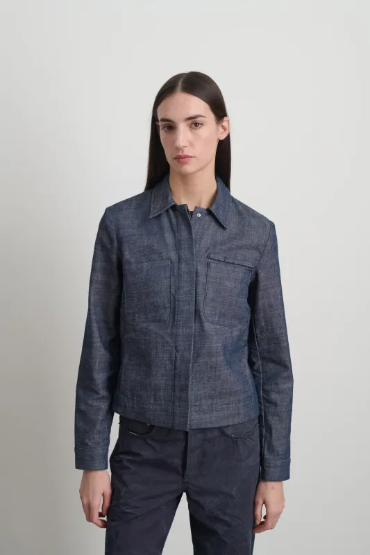Denim Shirt Jacket Indigo Rinse made by B Sides Jeans