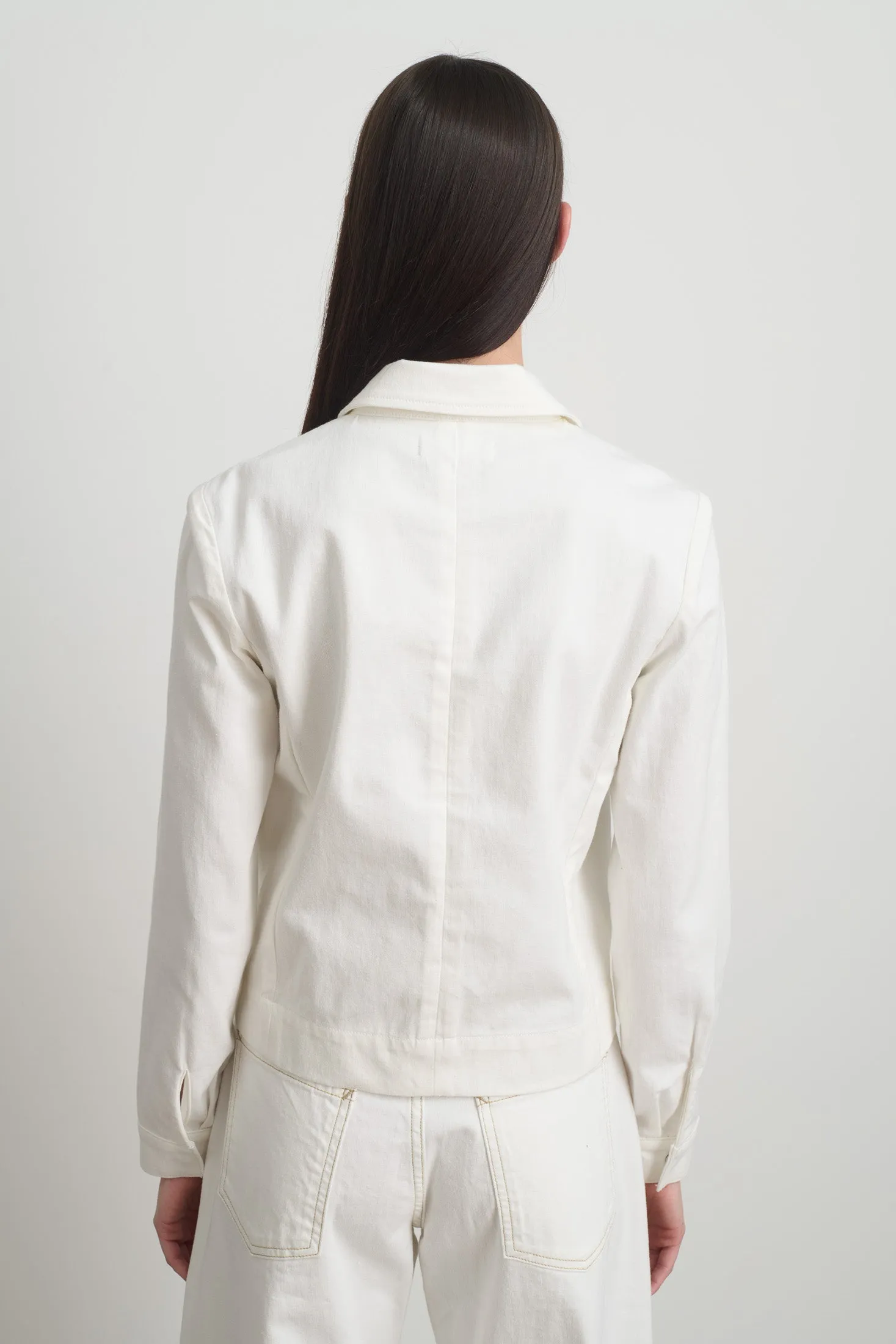Denim Shirt Jacket Chalk White sold by B Sides Jeans product image thumbnail 2