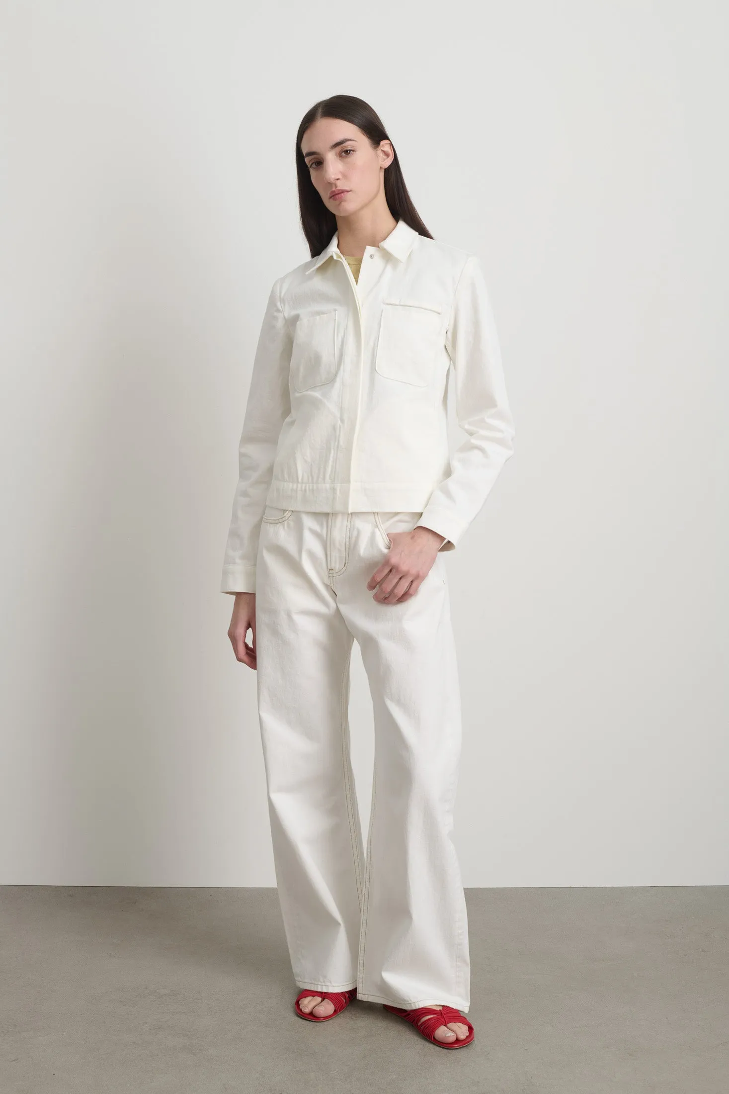Denim Shirt Jacket Chalk White sold by B Sides Jeans product image thumbnail 3