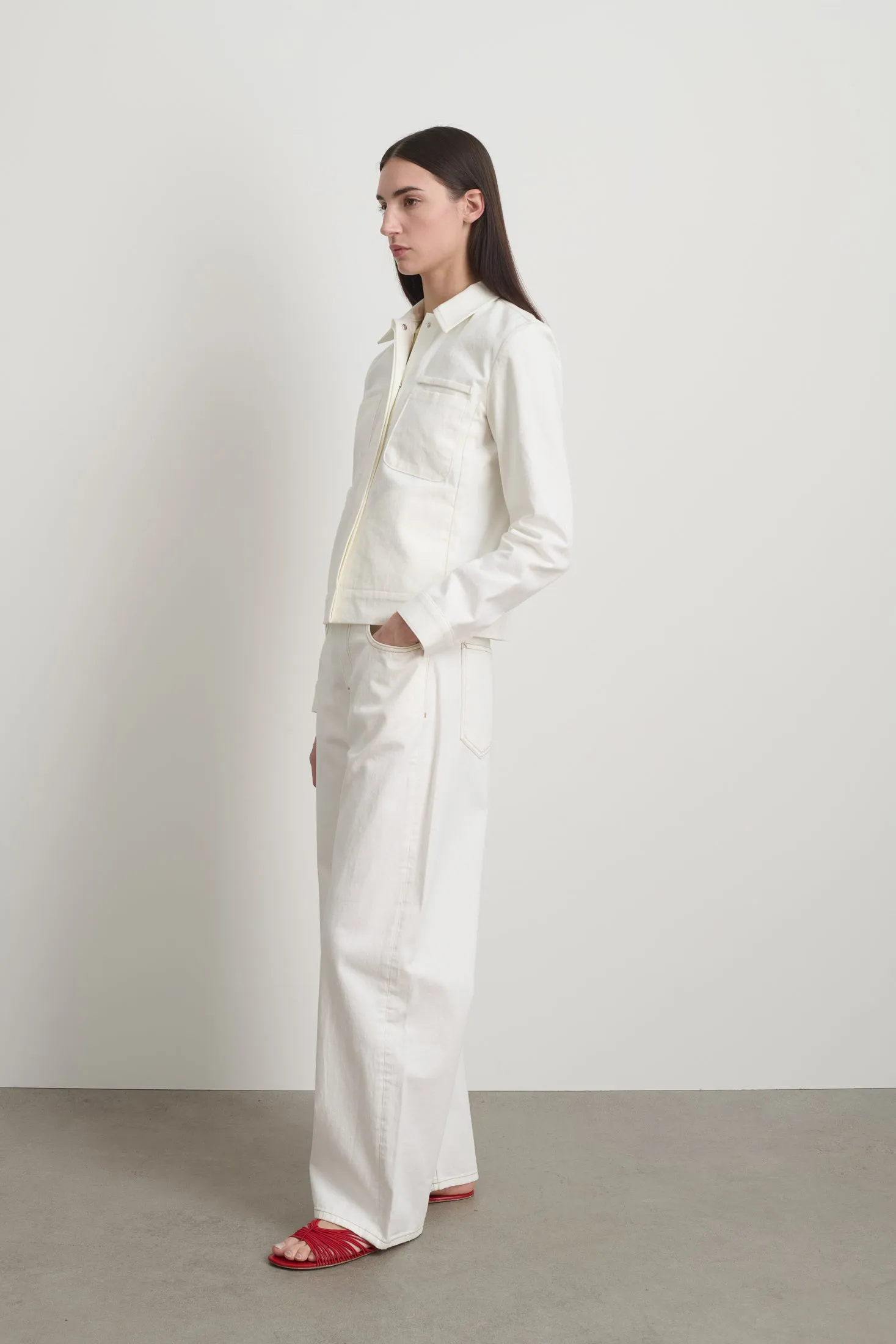 Denim Shirt Jacket Chalk White sold by B Sides Jeans product image thumbnail 4