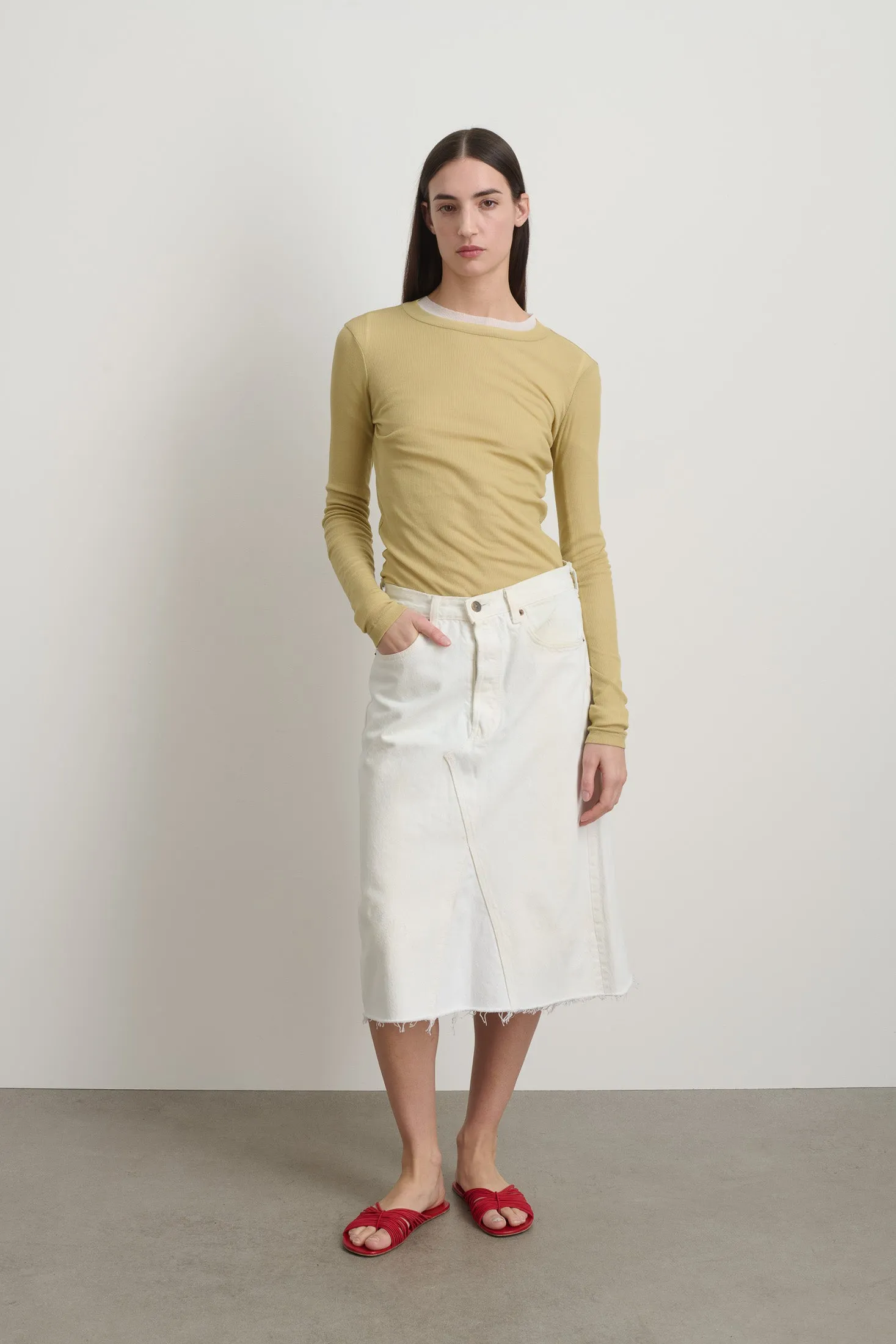 Vintage Skirt Vintage White sold by B Sides Jeans