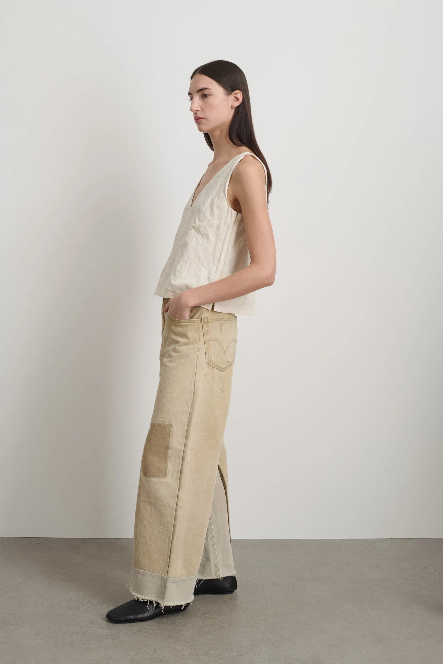 Reworked Culotte Vintage Khaki sold by B Sides Jeans product image thumbnail 2