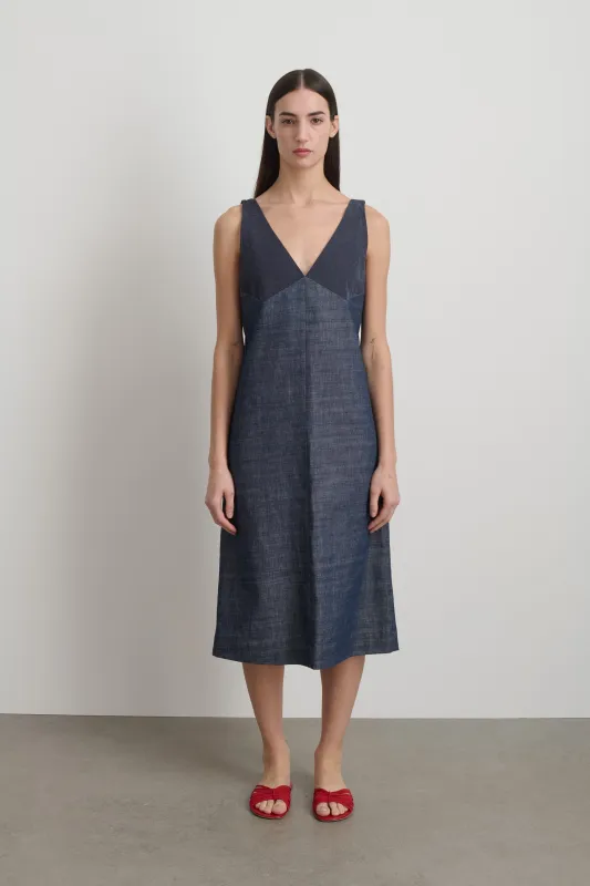 Shift Dress Navy / Rinse Indigo made by B Sides Jeans