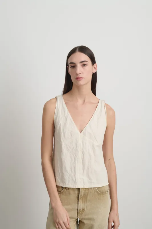 Seamed Camisole Ecru made by B Sides Jeans