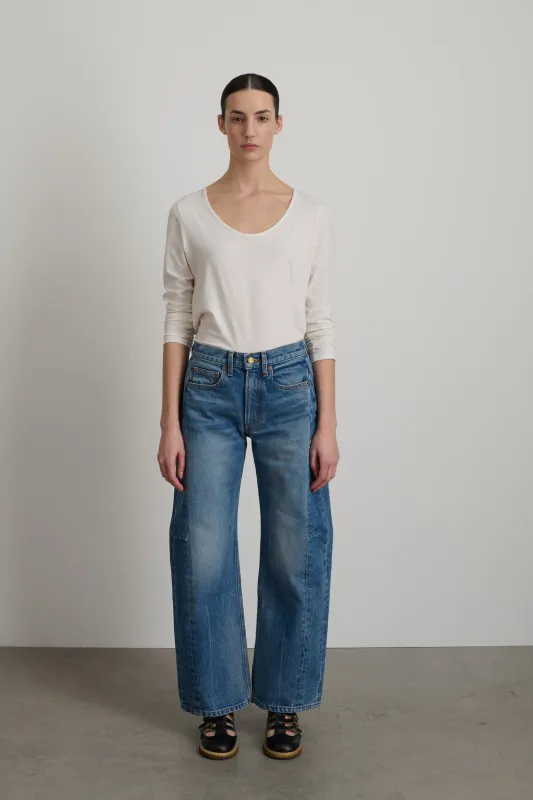 Relaxed Lasso Long Jean Hyde Wash made by B Sides Jeans