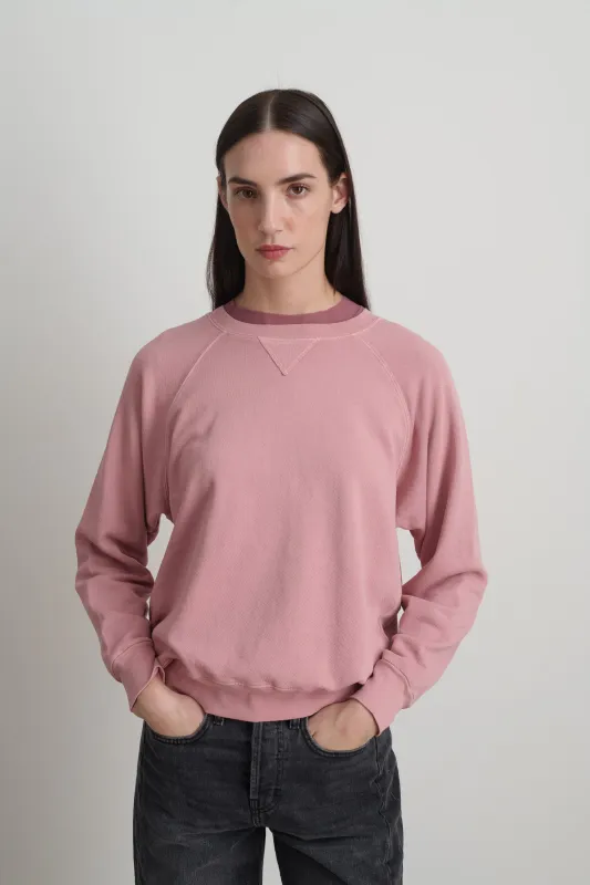 Arena Crewneck Pink Overdye made by B Sides Jeans