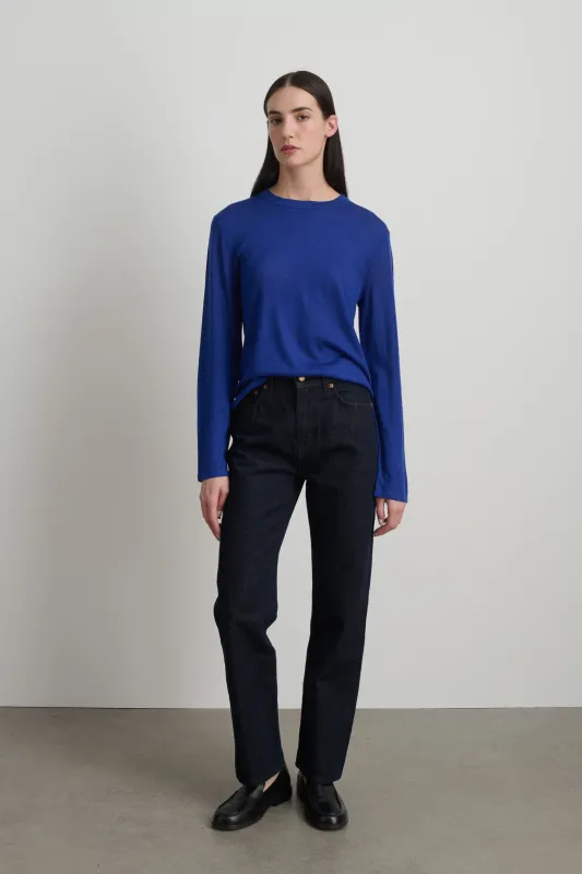 Plein High Straight Indigo Brown Rinse made by B Sides Jeans