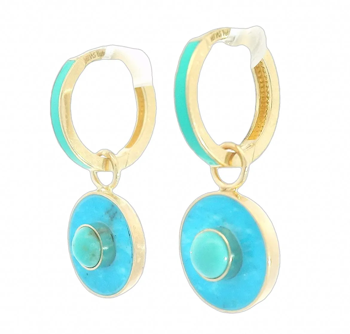Cerclen Earrings - Double Turquoise sold by Young In The Mountains product image thumbnail 2