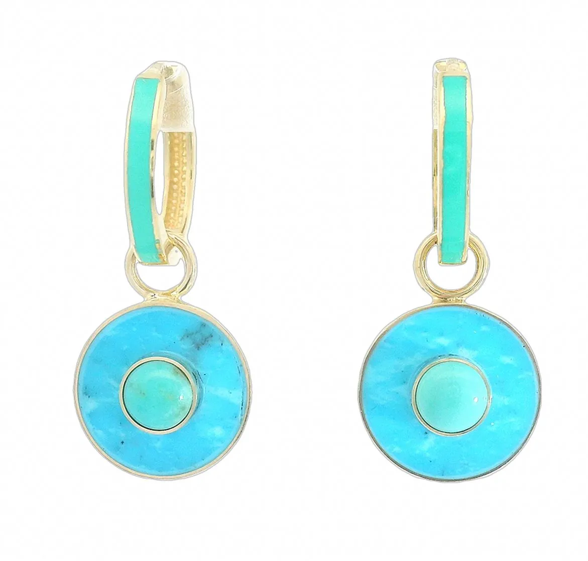 Cerclen Earrings - Double Turquoise sold by Young In The Mountains
