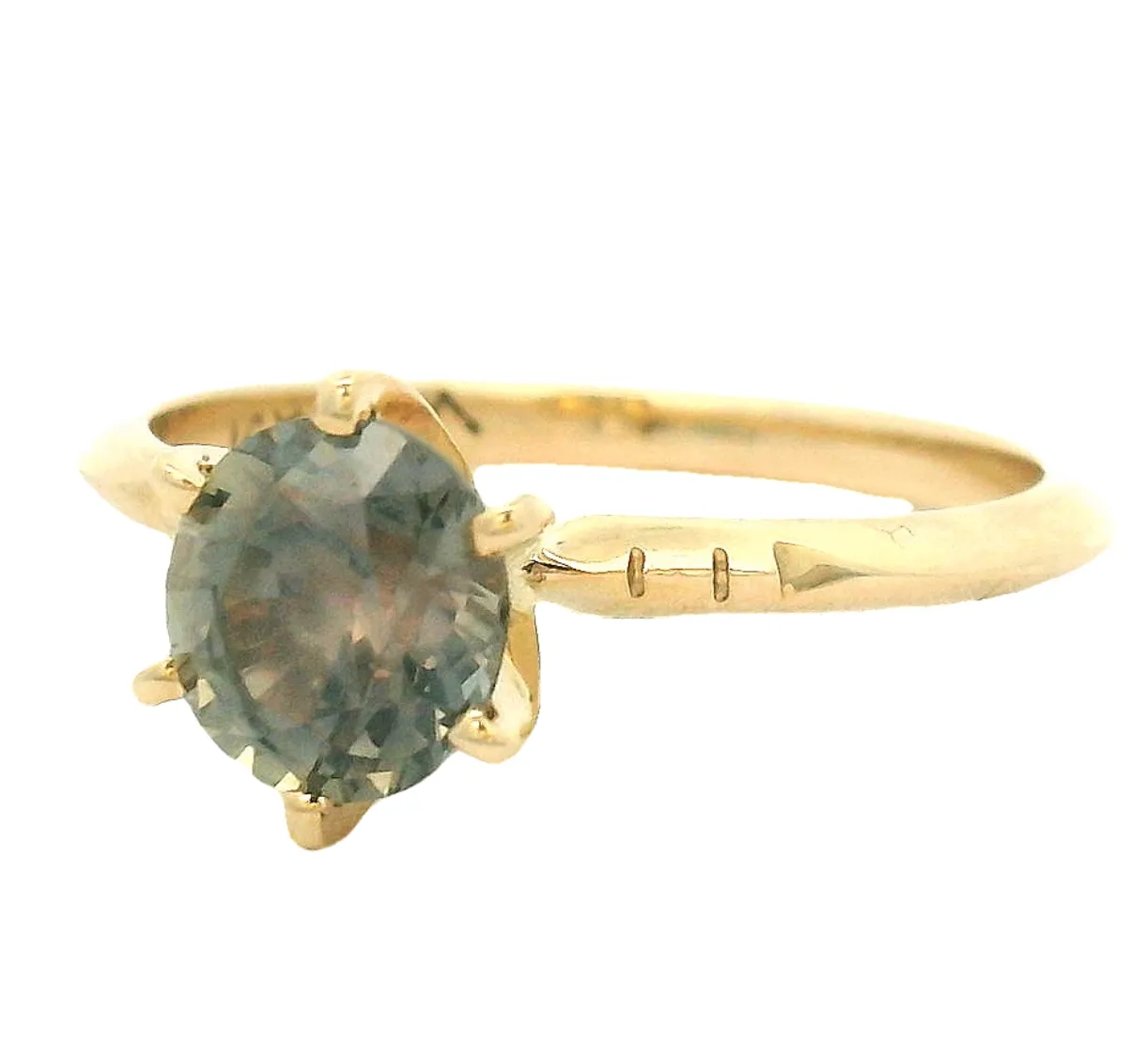 The Sumrak - Montana Sapphire Solitaire, 6 prong set Ring sold by Young In The Mountains product image thumbnail 2