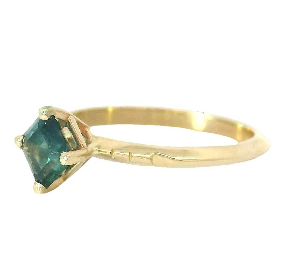 The Juniperus - .83 ct. Asscher Montana Sapphire Ring sold by Young In The Mountains product image thumbnail 2