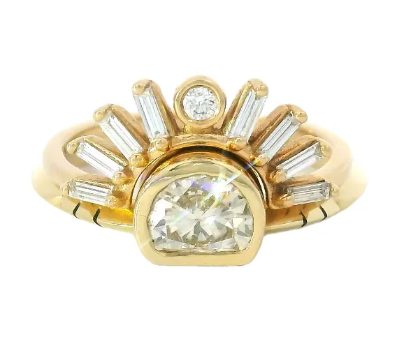 The Gibbous Moon Diamond Ring Set sold by Young In The Mountains