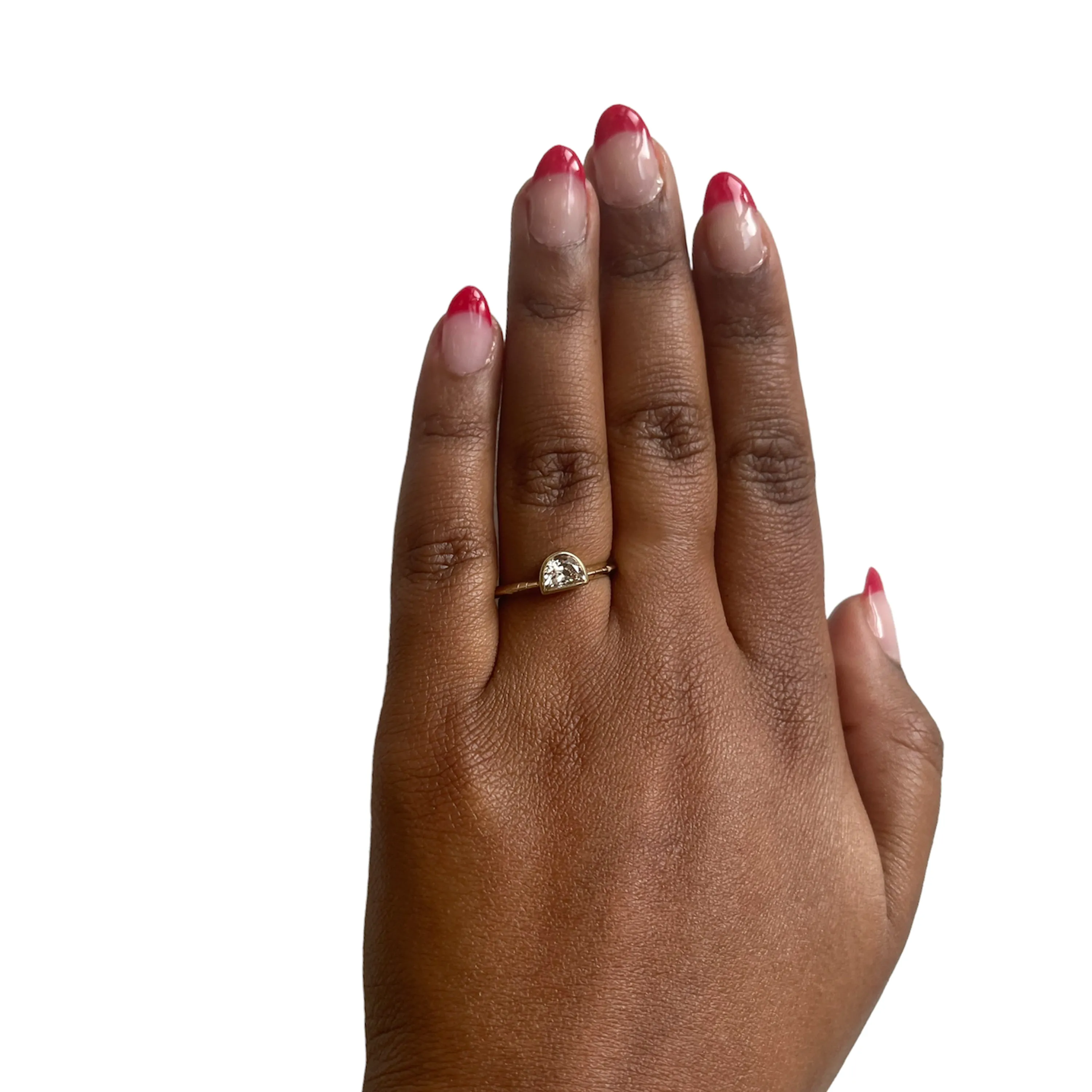 The Gibbous Moon Diamond Ring Set sold by Young In The Mountains product image thumbnail 3