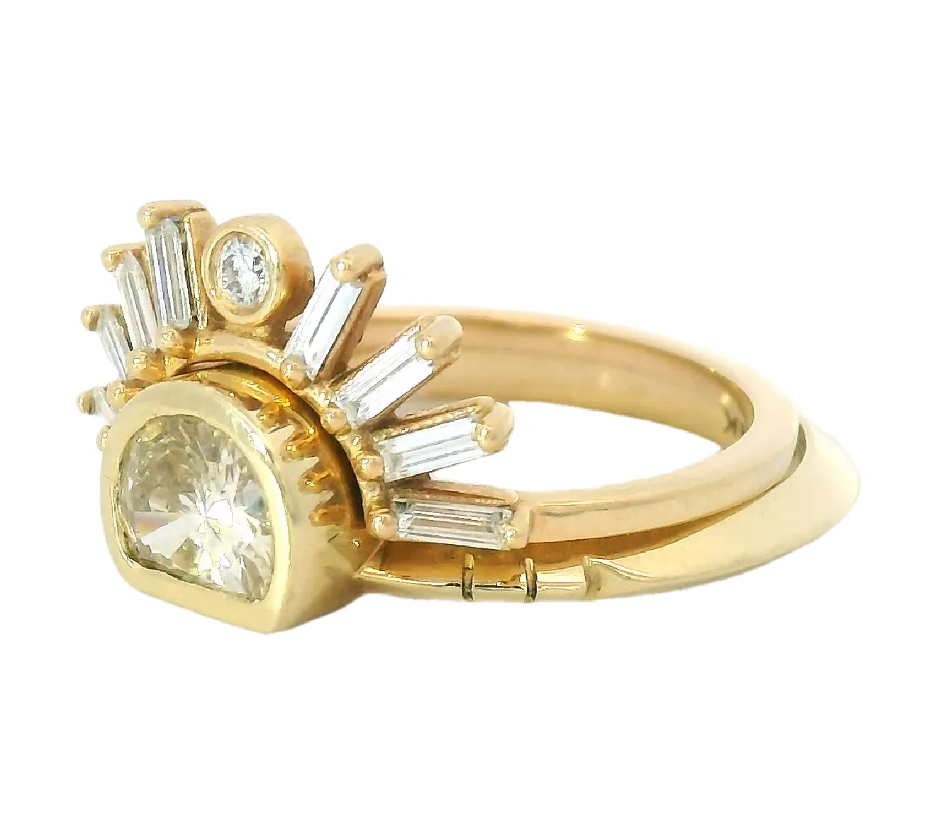 The Gibbous Moon Diamond Ring Set sold by Young In The Mountains product image thumbnail 2