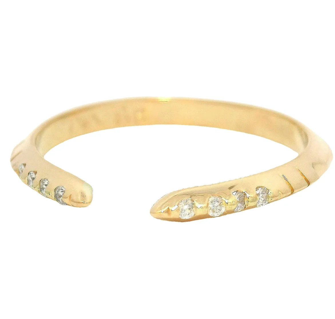 Helena Ring - Pavé Diamond Open Shank sold by Young In The Mountains product image thumbnail 2