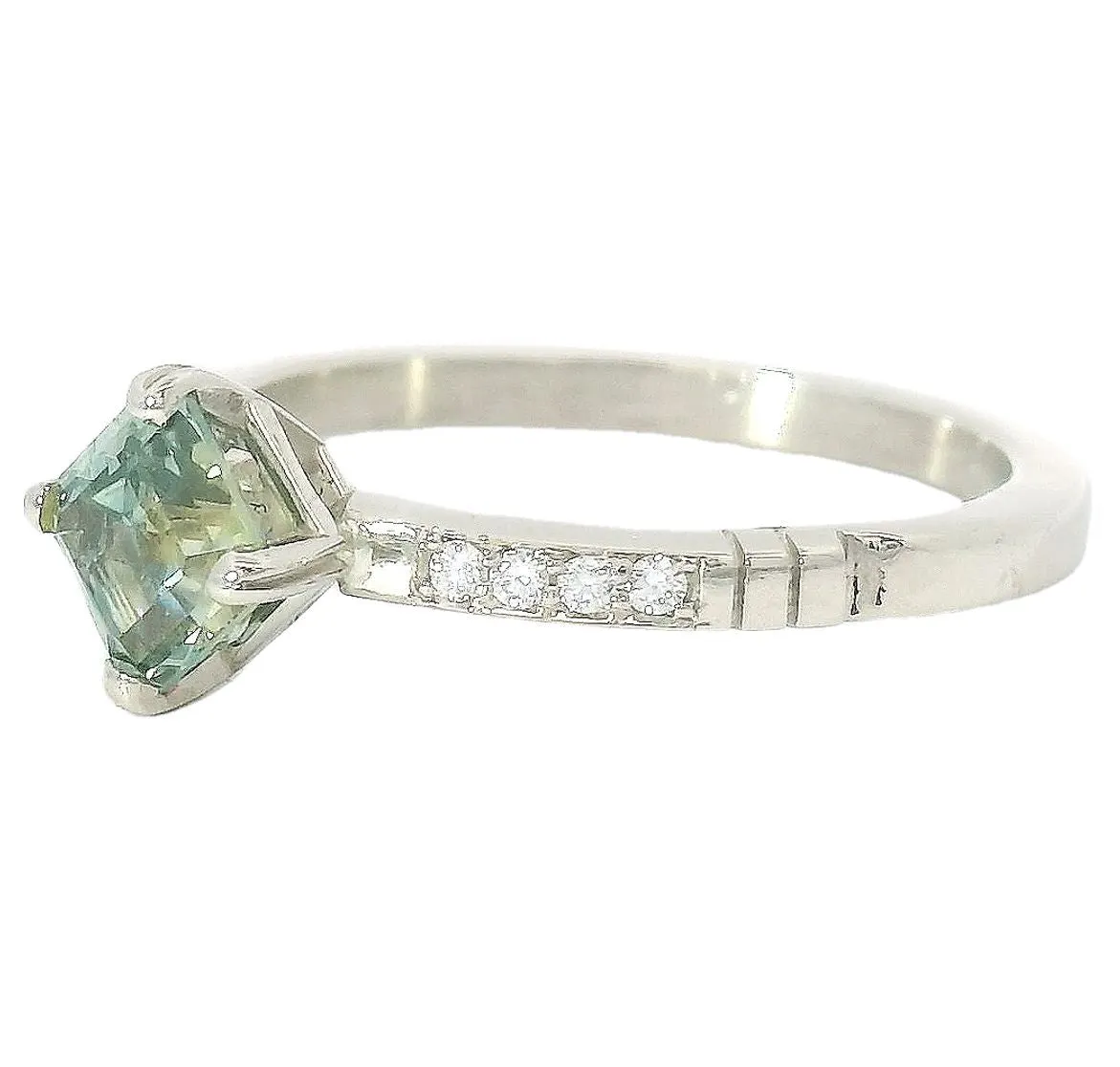 The Alpin - Asscher Cut Montana Sapphire Ring Set sold by Young In The Mountains product image thumbnail 4