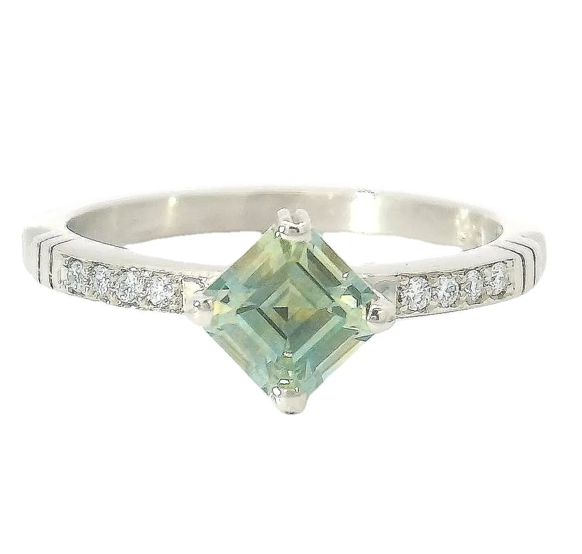 The Alpin - Asscher Cut Montana Sapphire Ring Set sold by Young In The Mountains product image thumbnail 3