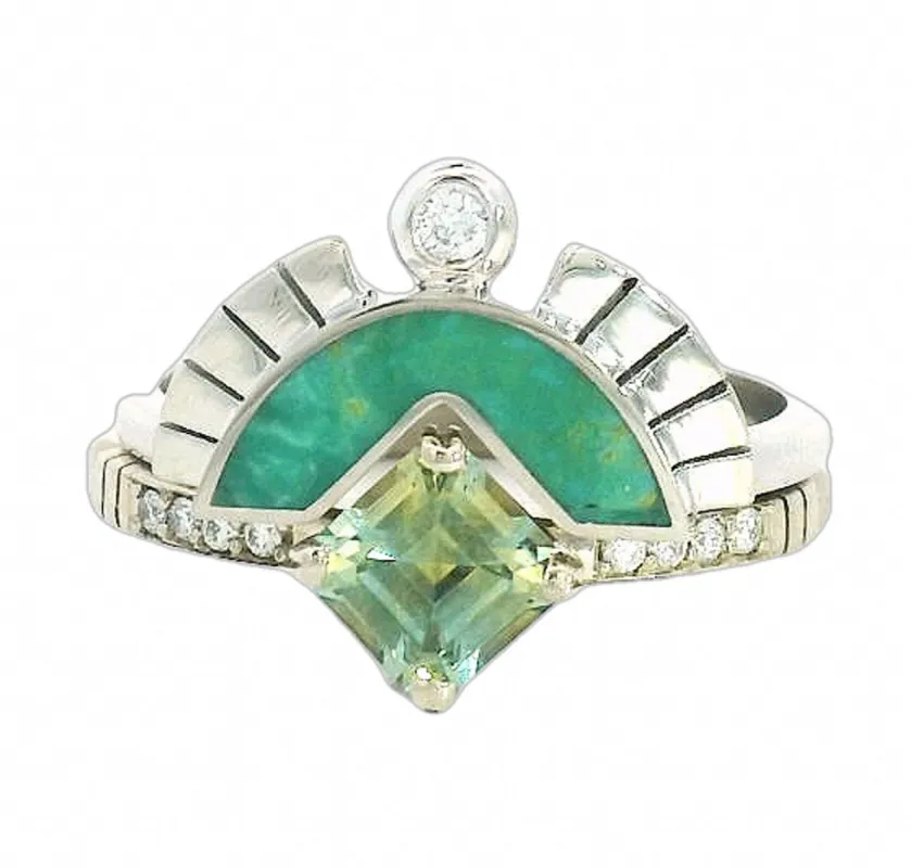 The Alpin - Asscher Cut Montana Sapphire Ring Set sold by Young In The Mountains