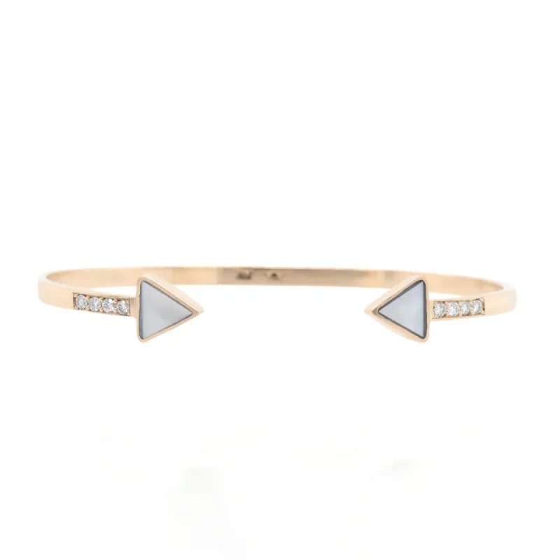 Tesoro Bracelet In White Diamond & Mother Of Pearl sold by Young In The Mountains