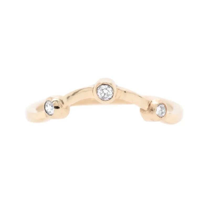 The Rialto Ring - Yellow Gold & White Diamond sold by Young In The Mountains