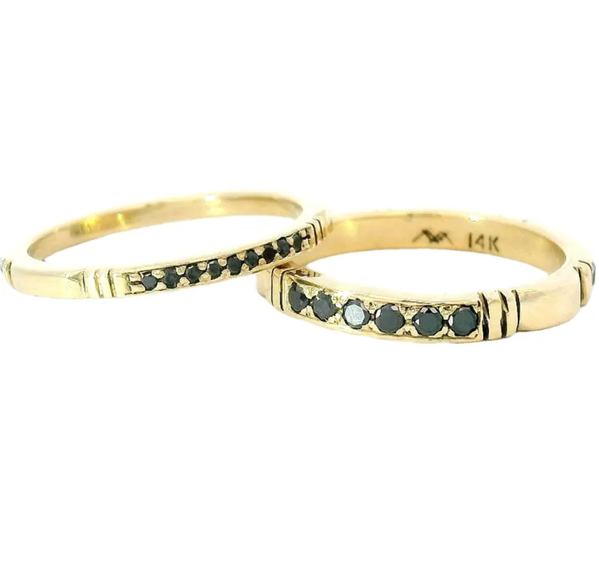 Black Diamond Milky Way Ring Set sold by Young In The Mountains