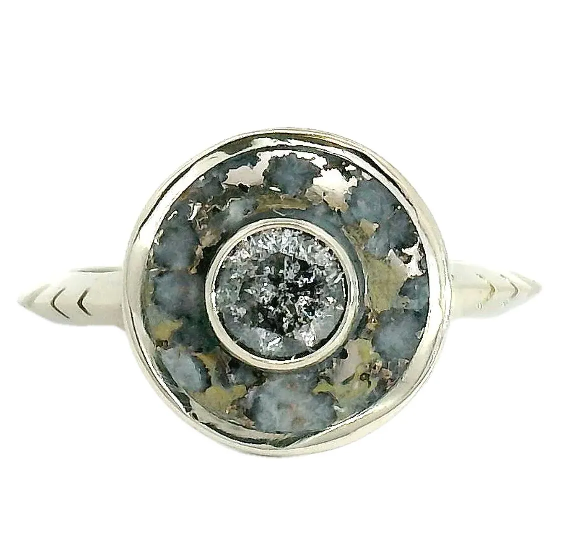 Galaxy Diamond and Native Silver Cerclen Ring sold by Young In The Mountains
